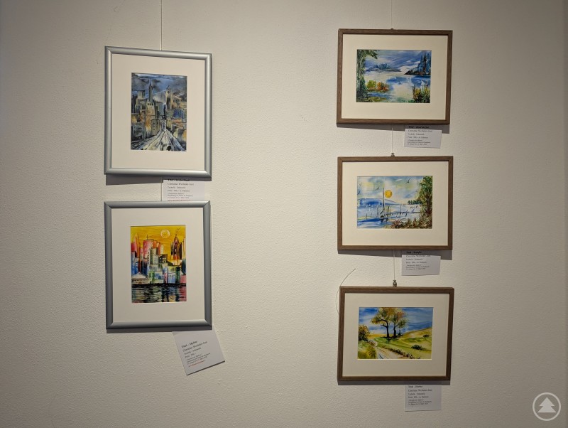 F&uuml;nf Bilder in der Enkaustik-Maltechnik