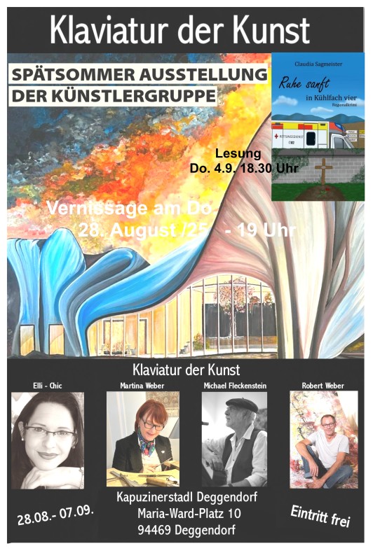 Flyer/Grafik zum Event: Kunstausstellung "Klaviatur der Kunst" am Do., 28.08.2025 - So., 07.09.2025 von 15:00 bis 19:00 Uhr