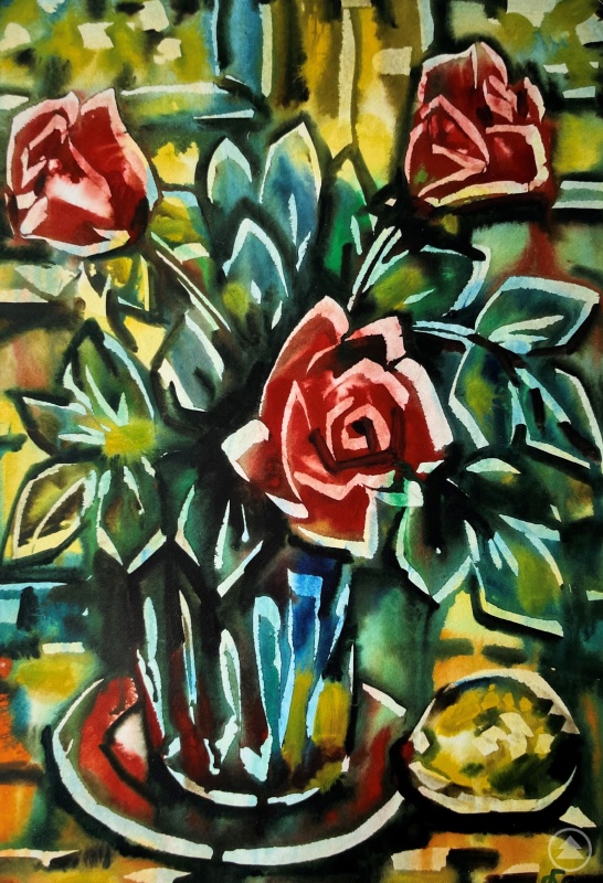 Motiv „Blumen“ von Felix Gumen Fiodaravitch.