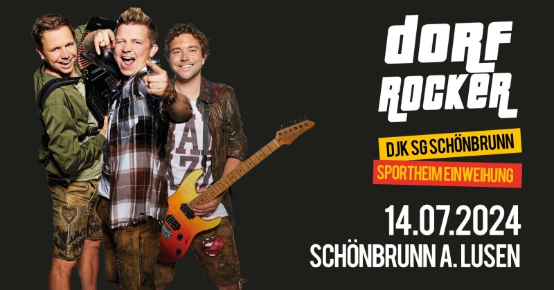 Flyer/Grafik zum Event: DORFROCKER Open Air 2024 am So., 14.07.2024 ab 17:00 Uhr