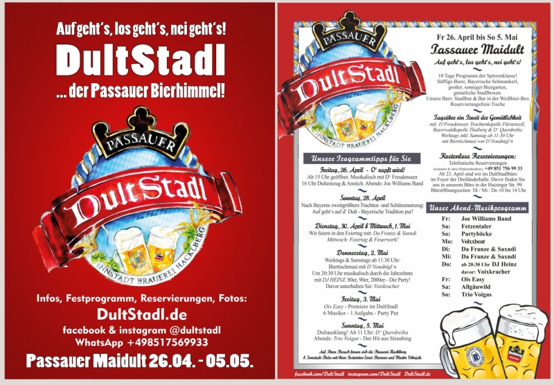 Flyer/Grafik zum Event: Passauer Maidult am Fr., 26.04.2024 - So., 05.05.2024