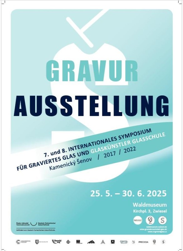 Flyer/Grafik zum Event: Ausstellung "Graviertes Glas" am So., 25.05.2025 - Mo., 30.06.2025