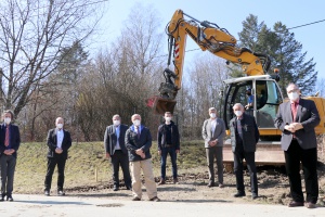 Vorbereitungen für die Erschließung des Baugebiets Laimgrub II