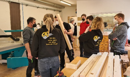 CAJ-Dreh beim Ausbildungsprojekt