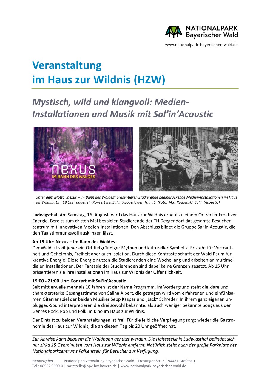 Flyer/Grafik zum Event: Nexus – Im Bann des Waldes 2025 am Sa., 16.08.2025 ab 15:00 Uhr