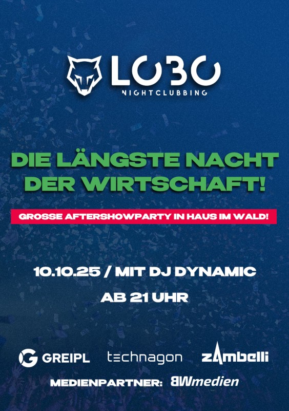 Flyer/Grafik zum Event: Die längste Nacht der Wirtschaft FRG 2025 am Fr., 10.10.2025 ab 21:00 Uhr