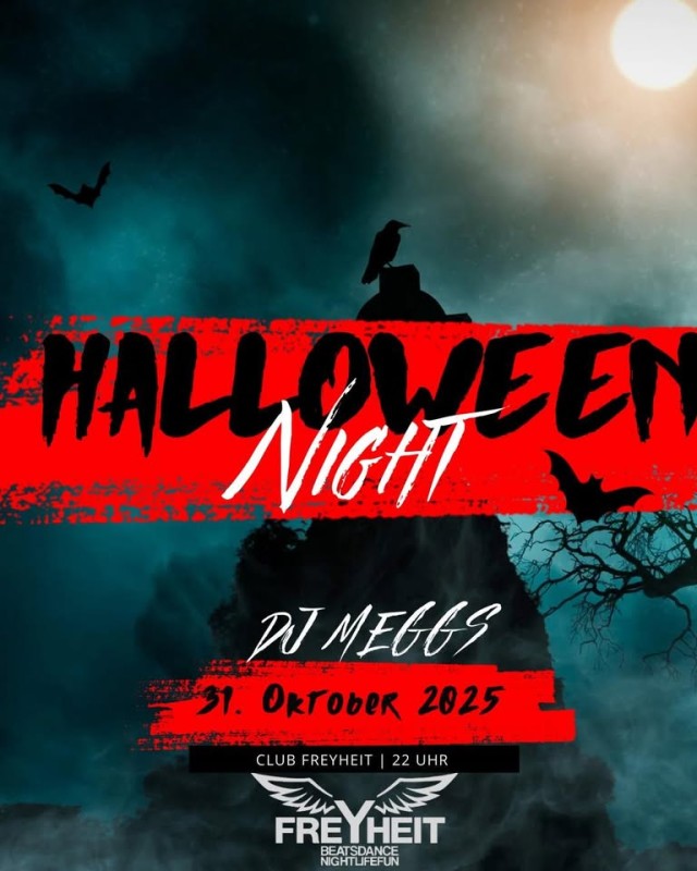 Flyer/Grafik zum Event: Halloween Night im Club FreYheit am Fr., 31.10.2025