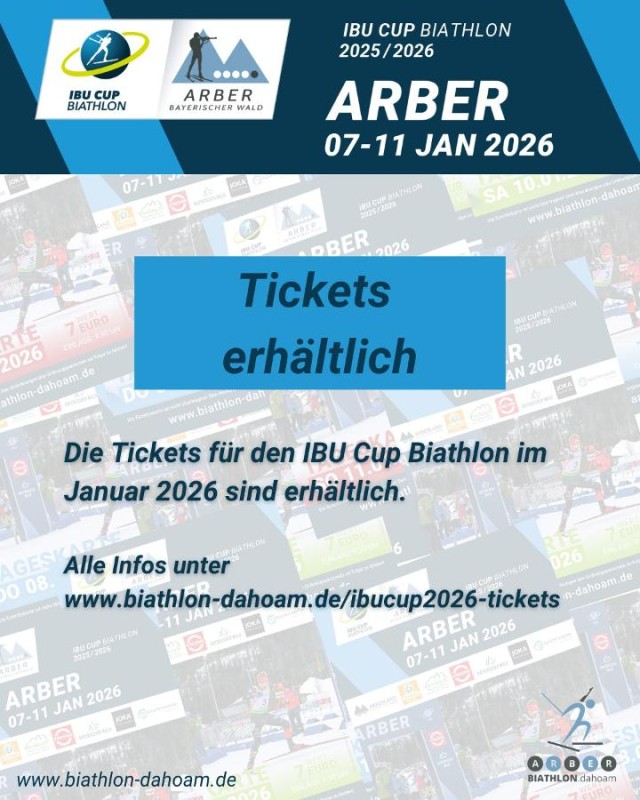 Flyer/Grafik zum Event: IBU Cup Arber Biathlon am Mi., 07.01.2026 - So., 11.01.2026